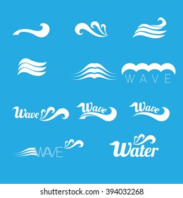 wave logo design elements. vector abstract wave