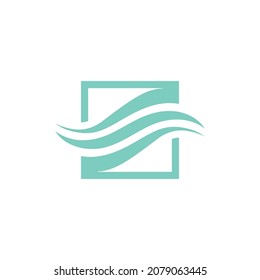 Wave logo design illustration vector template. SSS icon inspiration. triple s symbol