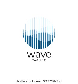 Wave logo design illustration vector template