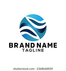 Plantilla vectorial de inspiración de diseño de logotipo de onda. Elemento de icono del logotipo de onda - vector