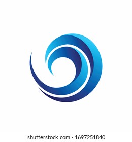 wave logo design, letter w logo