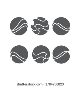 Wave logo design premium template.
