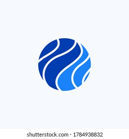 Wave logo design premium template.