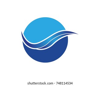 Wave logo design template