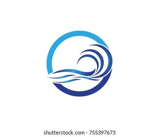 wave logo design template