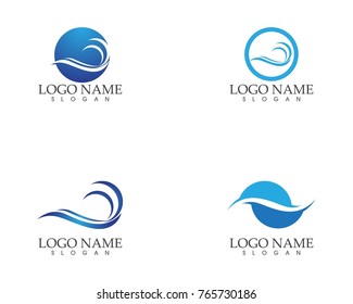 Wave logo design template