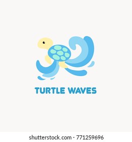 wave logo design template