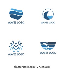 wave logo design template