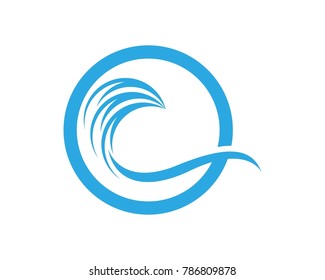 Wave logo design template