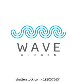 Design-Vorlage für Wave-Logos, Ozeansymbol