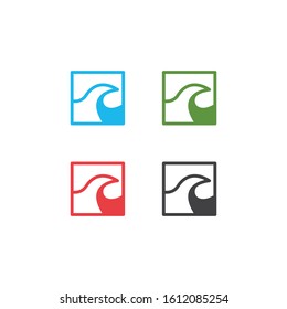 Wave logo design template vector illustration