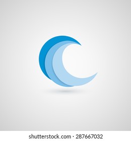 Wave logo design. Vector logo