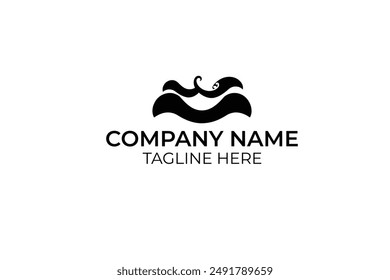 wave logo design vector black and white