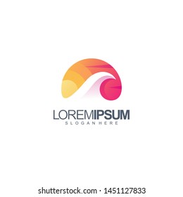wave logo design vector illustration