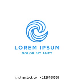 Wave Logo Design Vector Symbol Ocean Nature