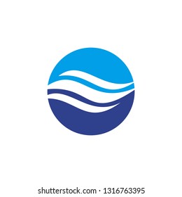 Wave logo design vector template