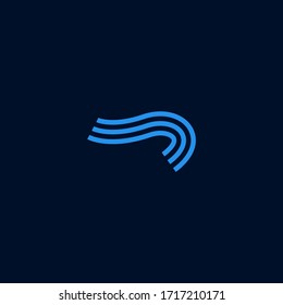 Wave logo design vector template