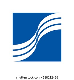 wave logo. flow logo.