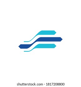 wave logo formed from three arrows