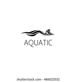 wave logo graphic design concept. Editable wave element, can be used as logotype, icon, template in web and print 