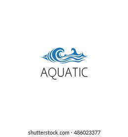 wave logo graphic design concept. Editable wave element, can be used as logotype, icon, template in web and print 