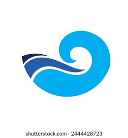 Wave logo. Graphic symbols of ocean or flowing sea water stylized for business identity vector. Illustration water wave logo for business emblem company