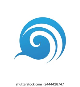 Wave logo. Graphic symbols of ocean or flowing sea water stylized for business identity vector. Illustration water wave logo for business emblem company