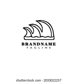 wave logo icon cute template modern vector illustration