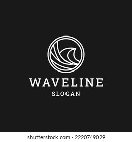 Wave logo icon design template 