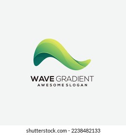 wave logo icon gradient colorful