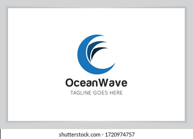 wave logo and icon vector illustration design template