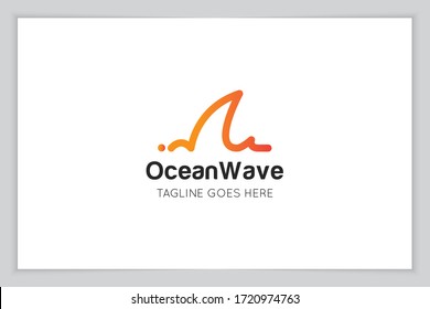 wave logo and icon vector illustration design template
