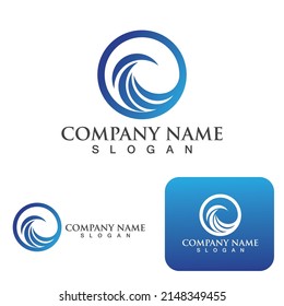 Wave logo icon vector illustration design