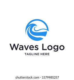 wave logo icon vector isolated
