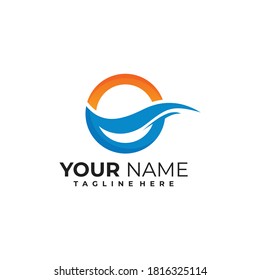 wave logo icon vector isolated
