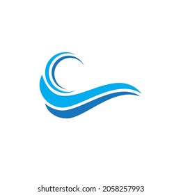 wave logo icon vector template.