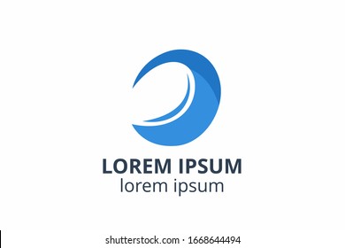 wave Logo illustration design template. flowing liquid water symbol icon in vector for any corporate or company use. 