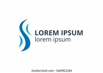 plantilla de diseño de ilustración de logotipo de onda. icono del símbolo de agua líquida en vector para cualquier uso corporativo o de empresa.