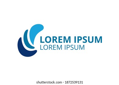 Wave logo illustration design template. Flowing liquid water symbol icon in vector for any corporate or company use.
