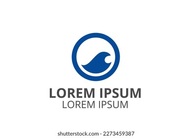 wave Logo illustration design template. flowing liquid water symbol icon in vector for any corporate or company use.