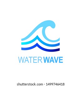 Wave logo , Wave logo with line design illustration