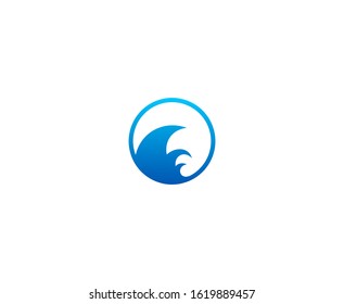 Wave logo sea vector icon 