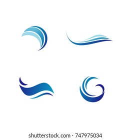 Wave Logo Set, Water Template Set