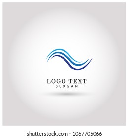 Wave Logo. Symbol and Icon Vector Template.