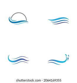 Wellenlogo und Symbolbilder