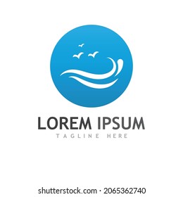 logotipo de onda e imágenes de símbolo