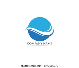 Wave logo and symbol vector