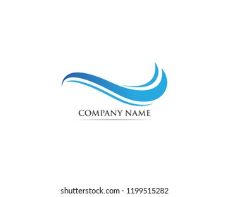 Wave logo and symbol vector