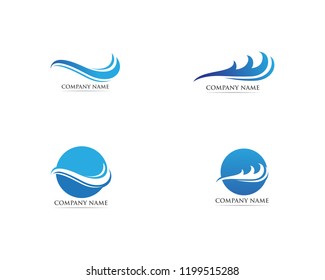 Wave logo and symbol vector