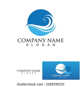 Wave logo and symbol water image. Sea, ocean, river surface.